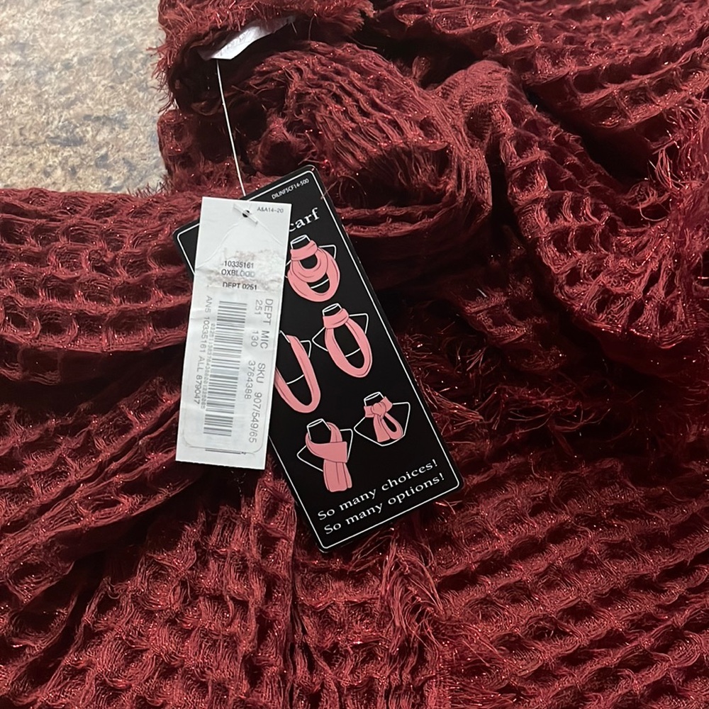 NWT shimmer infinity scarf